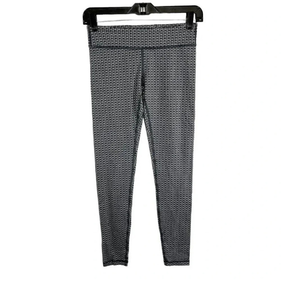 Ivivva Girl's Digi Weave Geometric Rhythmic Tights Girl's Size 12 - Picture 1 of 7